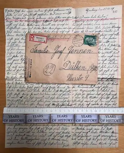 Nr. 4 Feldpostbrief + Inhalt - Stammlager Stalag Hamburg-Rothenburgsort 11. 1944