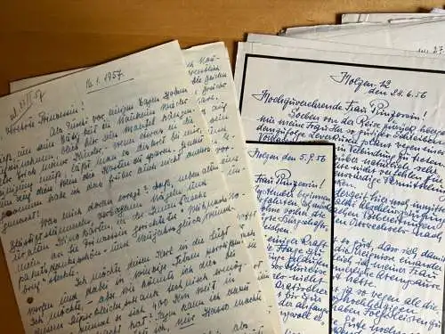 ca.140 Doku. Briefe von Damerau-Dambrowski 1949-60 u. Pzn. Alix Schaumburg-Lippe