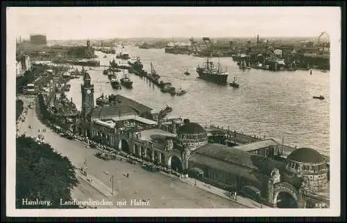5x alte Ansichtskarte Postkarte Hamburg Hafen Schiffe Landungsbrücken uvm.