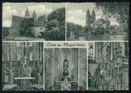 5x alte Ansichtskarten Magdeburg Elbe diverse Ansichten Bahnhof uvm.
