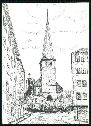 7x AK Postkarte Mülheim an der Ruhr nach Zeichnung von Otto Giese Duisburg