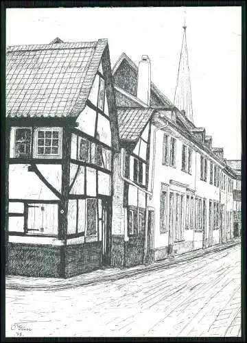 7x AK Postkarte Mülheim an der Ruhr nach Zeichnung von Otto Giese Duisburg
