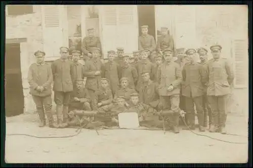 Foto AK 1. WK Maschinengewehr-Scharfschützen-Abteilung Gruppenfoto 1916 14x9 cm