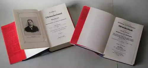 Schulte, Carl / Brown, Isaak: 2 Bücher über Uhrmacherkunst - Fotomechanische Neudrucke - Leipzig, Zenralantiquariat der DDR, 1981. 