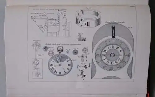 Schulte, Carl / Brown, Isaak: 2 Bücher über Uhrmacherkunst - Fotomechanische Neudrucke - Leipzig, Zenralantiquariat der DDR, 1981. 