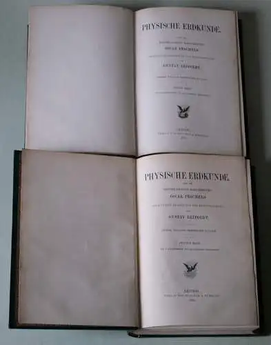 Peschel, Oscar (1826-1875): Physische Erdkunde - 2 Bände - Leipzig, Duncker & Humblot, 1884-1885. 