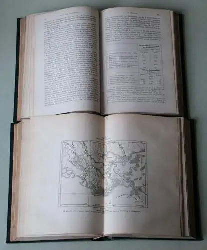 Peschel, Oscar (1826-1875): Physische Erdkunde - 2 Bände - Leipzig, Duncker & Humblot, 1884-1885. 