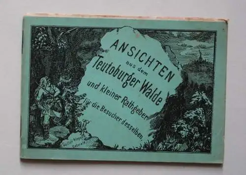 Heynke, Gustav (Lithograph, Drucker): Ansichten aus dem Teutoburger Walde - Seltener kleiner Reiseführer - Detmold, Heynke, um 1890. 