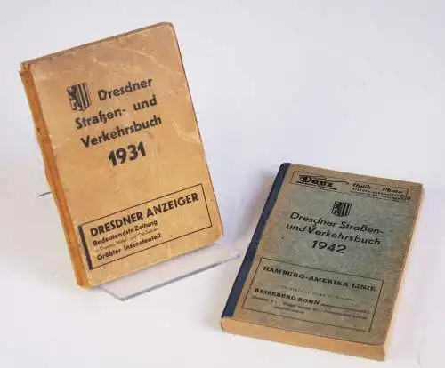 Dresdner Straßen- und Verkehrsbuch - Zwei Ausgaben 1931 und 1942 - Dresden, Dr. Güntzsche Stiftung, 1931. 