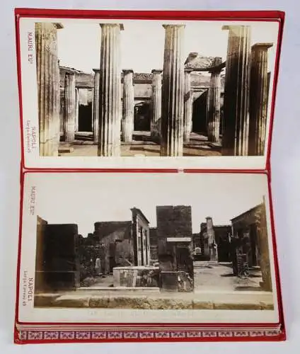 Mauri, Eufrasio (Fotograf) - Pompei, Italien - Leporello mit 12 Fotografien, um 1900  