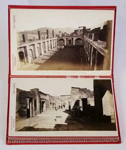 Mauri, Eufrasio (Fotograf) - Pompei, Italien - Leporello mit 12 Fotografien, um 1900  