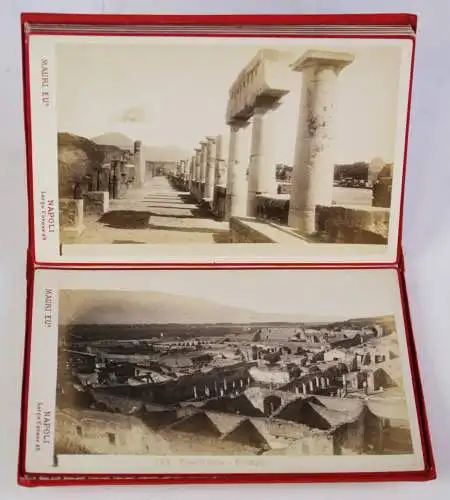 Mauri, Eufrasio (Fotograf) - Pompei, Italien - Leporello mit 12 Fotografien, um 1900  