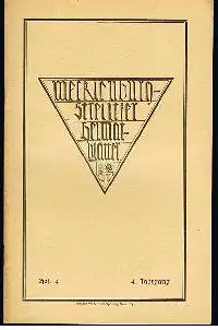 Mecklenburg-Strelitzer Heimatblätter Heft 4 Dez. 1928.