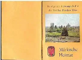 Märkische Heimat Beiträge zur Heimatgeschichte des Bezirkes Potsdam 1984 Heft 3.