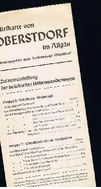 Reliefkarte von Oberstdorf im Allgäu Zusammenstellungen der beliebtesten Höhenwanderungen.