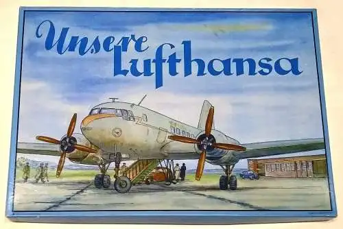 Unsere Lufthansa DDR-Brettspiel  DDR-Artikel-Nr.: III/26/13 A 962/58 59-3157, VEB(K)Kartonagen-u.Bürobedarf Karl-Marx-Stadt