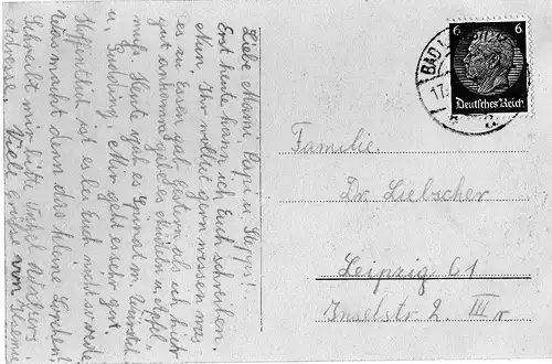 [Ansichtskarte] Bad Lausick  Betlehemstift  - gelaufen mit Text und gestempelter Briefmarke siehe S/W-Scan - im Original bräunlicher Farbton. 