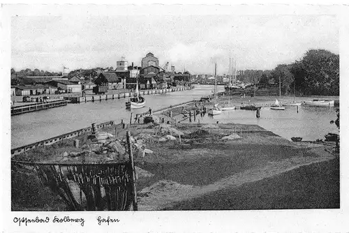 [Ansichtskarte] Ostseebad Kolberg/Pommern - Hafen  - siehe S/W-Scan - ungelaufen. 