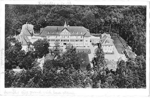 [Ansichtskarte] Ostseebad Kolberg/Pommern - Waldheilstätte Schülerbrink  - siehe S/W-Scan - gelaufen mit gestempelter Briefmarke. 