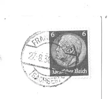 [Ansichtskarte] Frankenberg i. Sa. Grünanlagen - gelaufen mit Text auf der Rückseite und gestempelter Briefmarke - siehe Scan. 