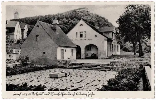 [Ansichtskarte] Freyburg a. U. Haus und Ehrenhof Friedrich Ludwig Jahn, Jahnhaus, ungelaufen - siehe Scan. 