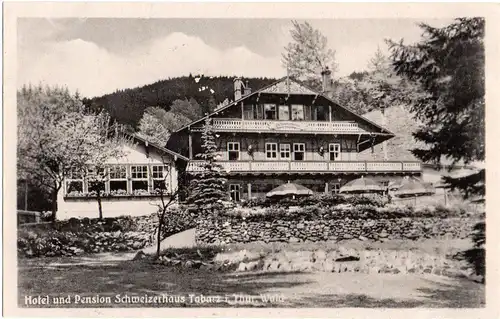 [Ansichtskarte] Hotel und Pension Schweizerhaus Tabarz i. Thür. Wald , ungelaufen - siehe Scan. 
