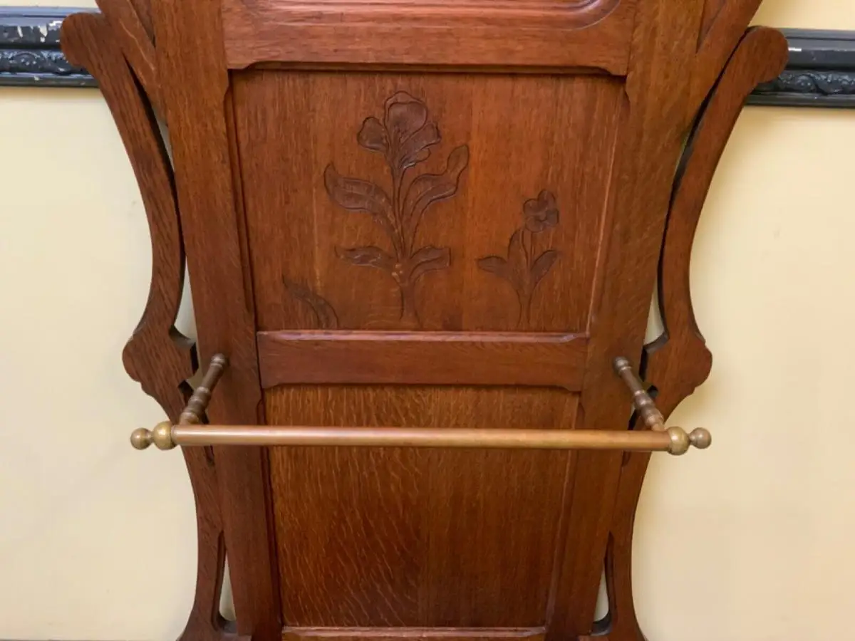 Antike Jugendstil Garderobe mit Fliesen, Art Nouveau - Lieferung möglich! 17