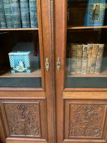 Antiker Gründerzeit Säulen Bücherschrank, Vitrine - Lieferung mögl.!