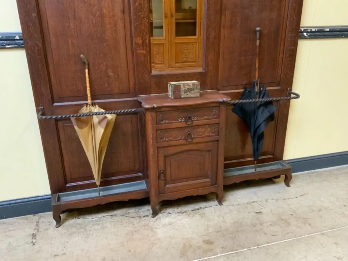 Antike Jugendstil Garderobe mit Schrank, 2 Schübe Traumhaft - Lieferung möglich! 4