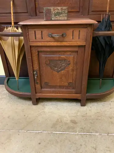 Antike Jugendstil Garderobe mit Schrank und Schub -Lieferung möglich!