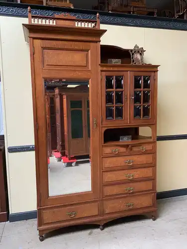 Antiker imposanter Jugendstil Kleiderschrank, Art Nouveau - Lieferung möglich!