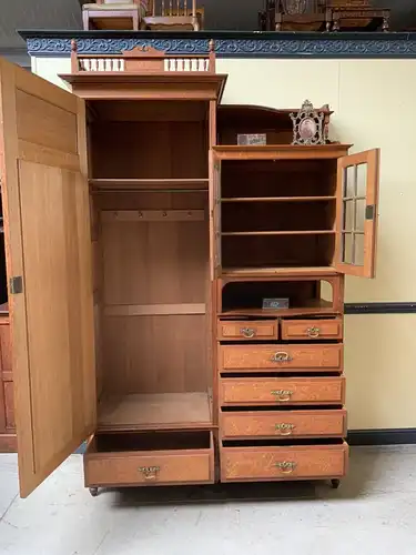 Antiker imposanter Jugendstil Kleiderschrank, Art Nouveau - Lieferung möglich!