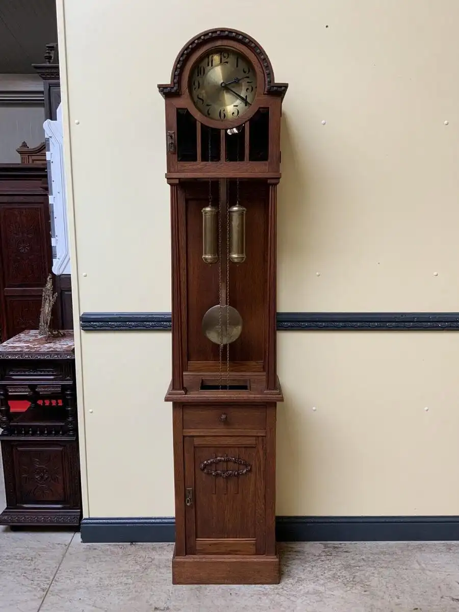 Antike Jugendstil Standuhr - traumhaft - Junghans - Lieferung möglich! 10