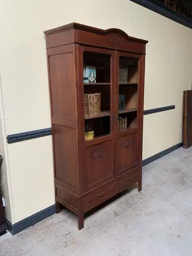 Antiker Jugendstil Bücherschrank, Vitrine, Traumhaft - Lieferung möglich!