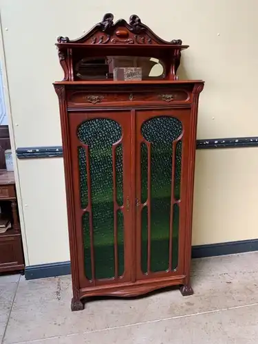 Antike Jugendstil Vitrine, Vertiko, Art Nouveau   - Lieferung möglich!