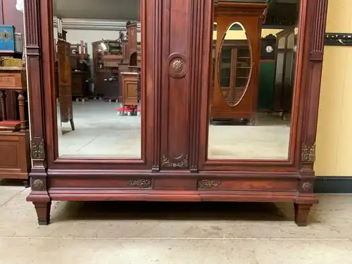 Antiker Jugendstil Geschirrschrank, Wäscheschrank, Bronze - Lieferung möglich!