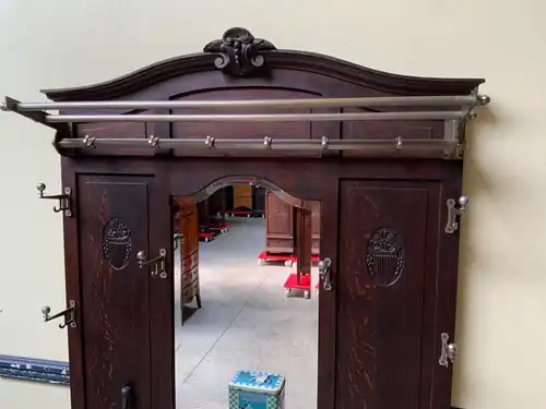 Antike Art Deco Garderobe mit Schrank und Schub - Traumhaft - Lieferung möglich!