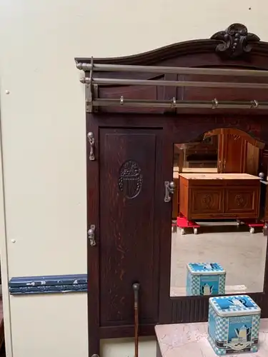 Antike Art Deco Garderobe mit Schrank und Schub - Traumhaft - Lieferung möglich!