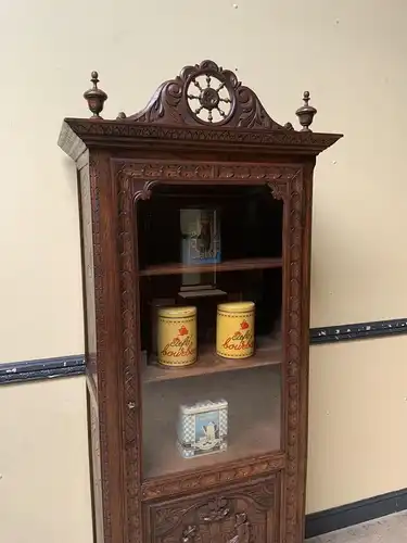 Antiker bretonischer Vitrine, Bücherschrank - traumhaft schön - Lieferung mögl.