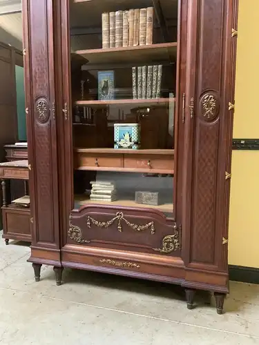 Antiker Jugendstil Bücherschrank, Vitrine, - Haentges Paris - Lieferung möglich!