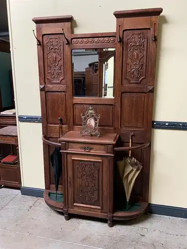 Antike Jugendstil Garderobe mit Schrank und Schub -Traumhaft- Lieferung möglich!