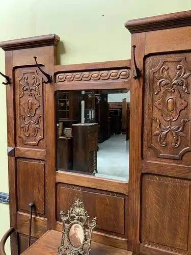 Antike Jugendstil Garderobe mit Schrank und Schub -Traumhaft- Lieferung möglich!