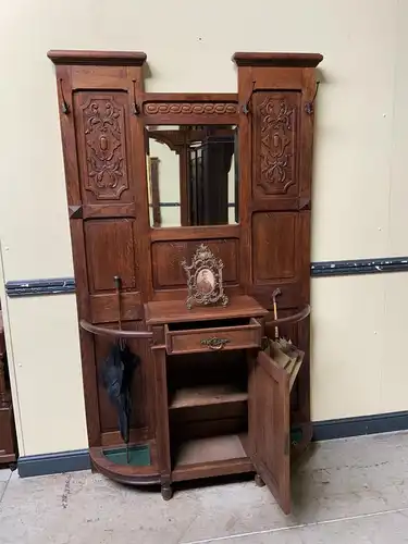 Antike Jugendstil Garderobe mit Schrank und Schub -Traumhaft- Lieferung möglich!