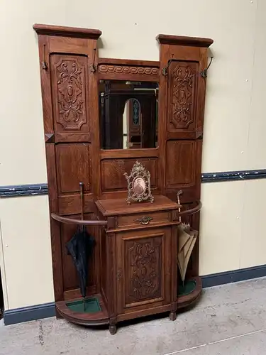 Antike Jugendstil Garderobe mit Schrank und Schub -Traumhaft- Lieferung möglich!