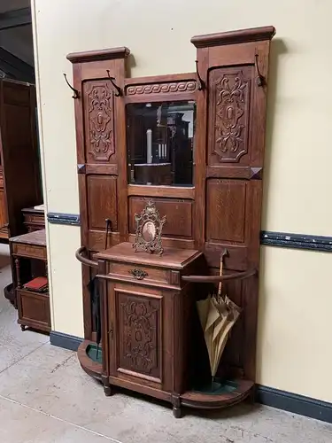 Antike Jugendstil Garderobe mit Schrank und Schub -Traumhaft- Lieferung möglich!