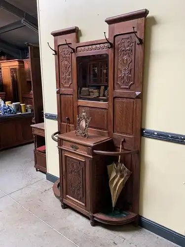 Antike Jugendstil Garderobe mit Schrank und Schub -Traumhaft- Lieferung möglich!