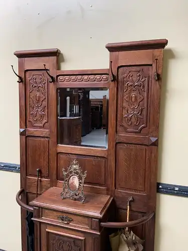 Antike Jugendstil Garderobe mit Schrank und Schub -Traumhaft- Lieferung möglich!