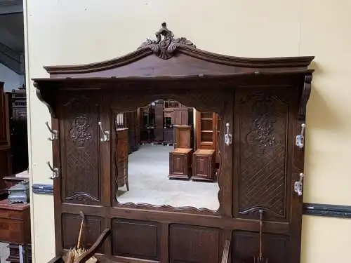 Antike imposante Historismus Garderobe mit Truhen Bank,   - Lieferung möglich!