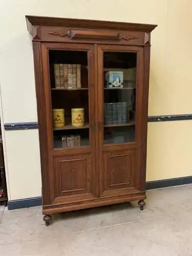 Antiker Jugendstil Bücherschrank, Vitrine,  - Lieferung möglich!