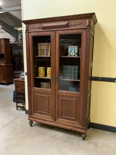 Antiker Jugendstil Bücherschrank, Vitrine,  - Lieferung möglich!